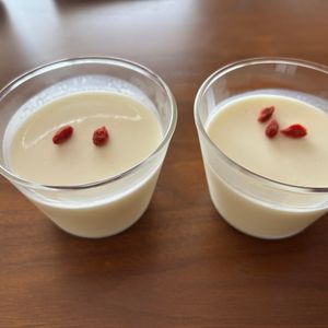 こむぎの作ってみた!投稿(とろとろ！杏仁霜で作る本格杏仁豆腐)
