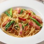 アスパラとベーコンのペペロンチーノ♪