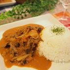 煮込むだけ♪ビーフストロガノフ♡