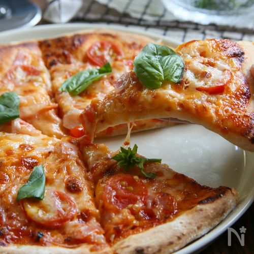 手ごねで伸びる♪もちもちpizza生地
