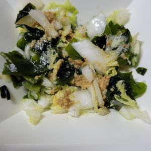 miyucyannの作ってみた!投稿(5分で完成！【白菜とわかめの旨ダレナムル】胡麻油香る♩)