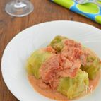 【つなぎはご飯！】ロールキャベツ トマトクリームソース