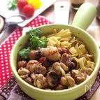 パワーチャージの鶏肉とマッシュルームのオイル焼き