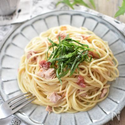 ツナと大葉の梅パスタ