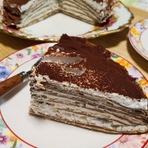 もんぶらん°・*:.。.☆の作ってみた!投稿(クリスマスに♪小さなティラミス風ミルクレープ♪)