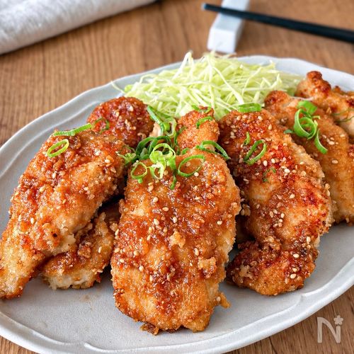 鶏むねのごま味噌カツ【じゅわっと染みる甘辛だれ】