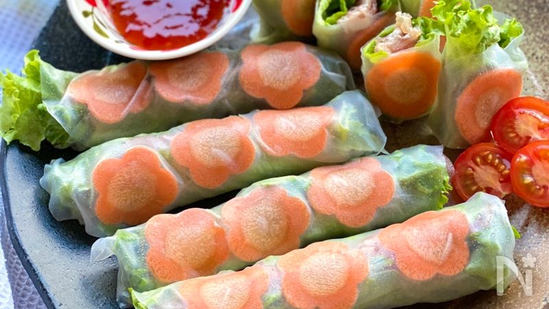 見た目もかわいい レタス生ハムにんじんの生春巻き レシピサイト Nadia ナディア プロの料理家のおいしいレシピ