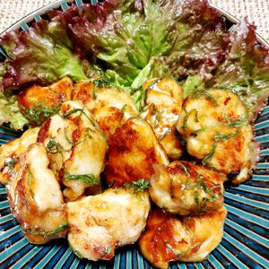 よっこの作ってみた!投稿(冷めても美味しい♪『むね肉のしそポン照り焼き』【#作り置き】)