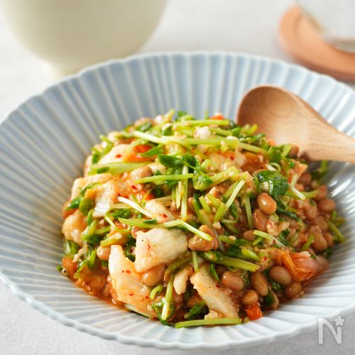 最強腸活！【ねばねばキムチ納豆苗】