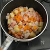【カレー風味の具沢山トマトスープ】ピリッとスパイシー！の工程2