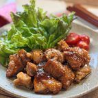 食欲爆発！【鶏もも肉でガリバタポン】