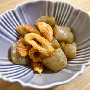ゆかりの作ってみた!投稿(レンチン3分♪甘辛ちくわこんにゃく)