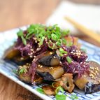 なすとふのりの甘辛炒め【作りおき】