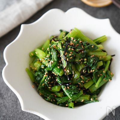 『蕪の葉de塩昆布和え』簡単副菜すぐ完成♡