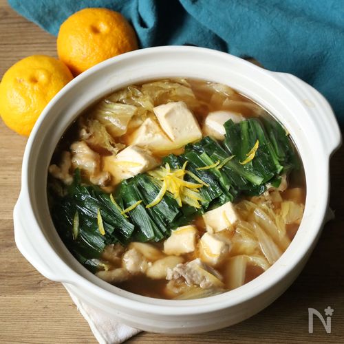 【ゆず香る鶏肉のうまつゆフォー鍋】白菜の大量消費に♪