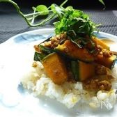 かぼちゃと豚ひき肉の混ぜご飯