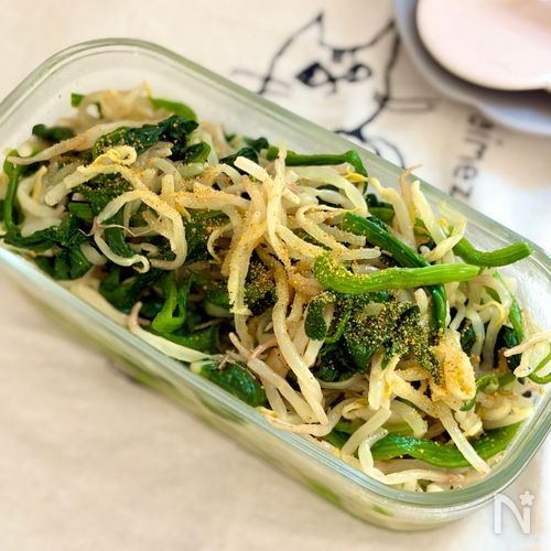 簡単♡ほうれん草ともやしのカレーナムル【10分作りおき】