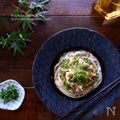 ピリ辛梅の冷しゃぶそうめん