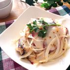 つぶつぶが美味しい♡たこと新玉ねぎの粒マスタードマリネ