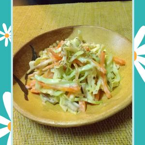 チョロリスの作ってみた!投稿(【キャベツとごぼうと人参のごまマヨ】食物繊維サラダ☆)