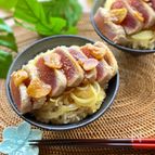 タレが美味しい！まぐろのガーリックたたき丼