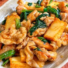 【豚こま厚揚げほうれん草のオイスター炒め】ご飯が進む♫