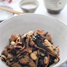 野菜天とひじきの炒め煮