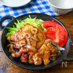 【スタミナたっぷり♪】豚ロース肉の甘辛スパイシートンテキ