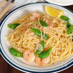 【エビとスナップエンドウのパスタ】手軽に作れる和風仕立て♪