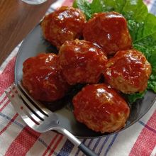 【レンチンハンバーグ】子供ニコニコ♡まんまるミニサイズ