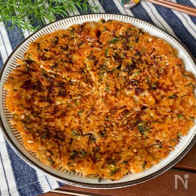 一度食べたらハマるよ!「キムチとネギの卵かけご飯焼き」