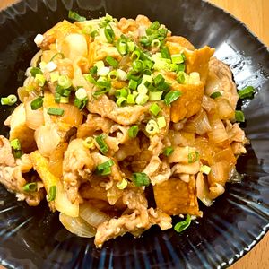 michuの作ってみた!投稿(厚揚げと豚バラ《スタミナ♡生姜焼き》)