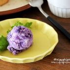 紫じゃがいもで紫陽花みたいなポテトサラダ♡