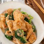 絶品！鶏肉とブロッコリーのごま味噌マヨ炒め