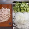 野菜たっぷりスパサラ風そうめんの工程1