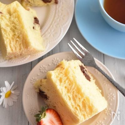泡立て不要!ホットケーキミックスで♪マーブルシフォンケーキ