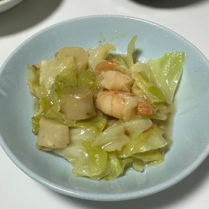 しんやの作ってみた!投稿(［海老とキャベツのうま塩炒め］包丁不要！パパッと簡単にできる)