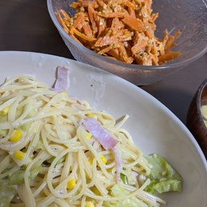 natsumiの作ってみた!投稿(春キャベツとベーコンのクリームスープパスタ。簡単ワンポット！)