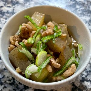 968467の作ってみた!投稿(味がしみしみ♪『豚大根とこんにゃくのどて焼き風♡味噌煮込み』)