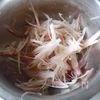 みょうがとコーンの炊き込みご飯の工程1