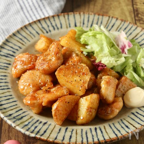 焼肉のたれ×酢だけで激うま！新じゃがと鶏肉の甘酢だれ