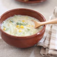 しょうがみそ仕立て♪とろとろ白菜の豆乳スープ