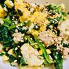 YOKO.TNKの作ってみた!投稿(ひき肉とほうれん草と豆腐の卵炒め・豆腐の水切り不要♪)