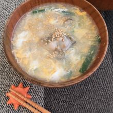 【超簡単】牡蠣とニラのあったかとろ玉スープ