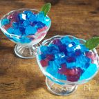 かき氷シロップで作る！あじさいゼリー