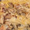 チキンときのこのクリームパスタの工程3