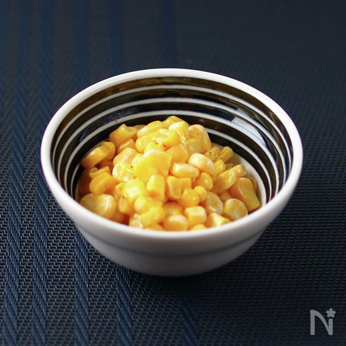 付け合わせに！しょうゆ風味のバターコーン♪