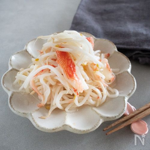 ツンとこない♪もやしとかにかまの甘酢煮（レンチン2分）