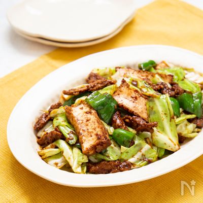 【ノンミート】大豆ミートと厚揚げのホイコーロー