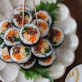 キンパ（韓国風海苔巻き）。